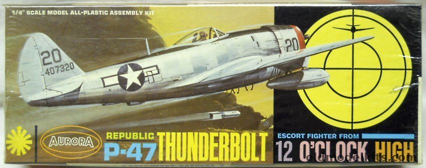 Aurora 1/48 12 O'Clock High P-47 Thunderbolt, 341-79 plastic model kit